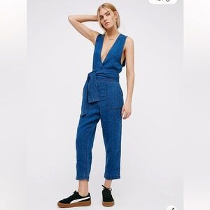 Free People LINEN Jumpsuit